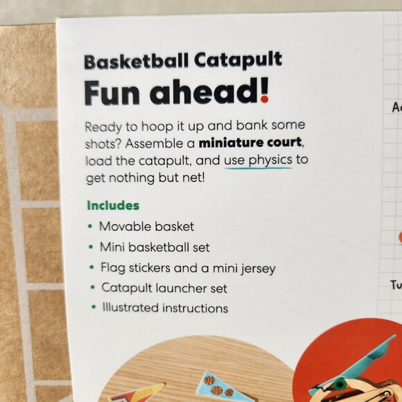 NEW KiwiCo. Kiwi Co. Basketball Catapult Arcade Toy Game Machine Physics Science - Picture 5 of 7